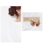 数量限定【ゴールドふちドライフラワー】アンティークイヤリングorピアス