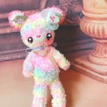 レインボー♡クマちゃん🐻🌈🎀ストラップ付き