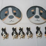 犬の箸置きと丸皿セット（ｎ様依頼分）