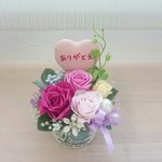 母の日＊ハートピックプリザアレンジ🎵ピンクバージョン     
