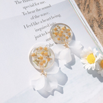 【SUMMER　SALE】ミモザ  花びら ピアス＆イヤリング シルバー