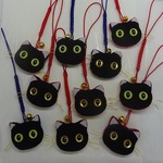 【aobb様オーダー】ちりめん根付け　黒猫１０個 