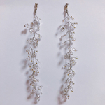 【再販】氷花＊かすみ草モチーフロングピアス 