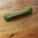 【lime green】シュランケンカーフで仕立てたふっくらもちもちスマートペンケース