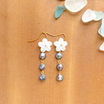 【NEW】flowery #4 淡水パールのお花ピアス