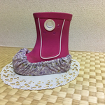 防水靴カバー☆パープルフラワー