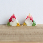 triangle flowers イヤリング／ピアス