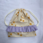 受注製作❁さくらんぼ柄フリル巾着袋 IV×LV