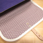 約20%off🌟/zn-b5 京都ちどりかばん 帆布 ショルダーバッグ Mサイズ 紫/麻の葉