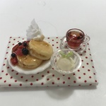 hand made ミニチュアドールハウス ふわっふわパンケーキセット⓶