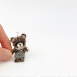 小さな 花くまさん ブローチ