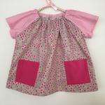 【c様オーダー専用】100半袖スモック☆ピンク小花
