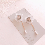 lace flower  pierce / earring