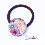 【再販】*〜●涼夏*〜☆ レジン  ツヤツヤ ヘアゴム ネーム (名入れ可能) ブレスレット