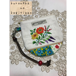カロチャのお花＊刺繍ポーチ(A)