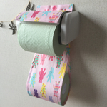 トイレットペーパーホルダーカバー カラフルうさぎ ピンク