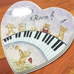 h様 オーダー品 【クマさんのドアプレート】＊トールペイント＊