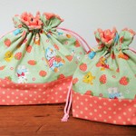 メリーボンボン×ポンポンのお弁当袋とコップ袋＊グリーン＊