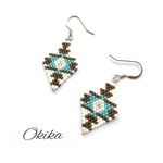  Nachuraru  大人オルテガ ピアス《Brown×Turquoise》