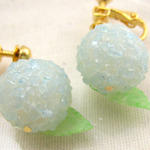 ※ｒさまご予約品※季節の和菓子♪あじさいのイヤリング♪ＢＬＵＥ