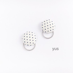 再販☆最旬☆ドット×シルバーフープピアス/イヤリング