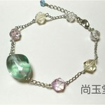 透縞＜フローライト×アメジスト×レモンクオーツ×水晶＞