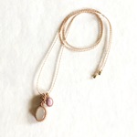 ムーンストーン＆フォスフォシデライト macramé necklace