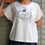 ☆送料無料☆ドルマンTシャツ「カバと鳩時計」