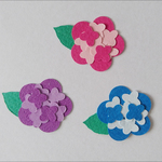 紫陽花のダイカットシール