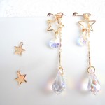 Decoration the star ～星飾り～【イヤリング】ゆらゆら揺れる  スワロフスキー     星     冬  
