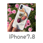 iPhone7.8専用 バラのスワッグ風iPhoneケース