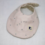 ８重ガーゼ　ふわふわスタイ　星　薄ピンク