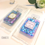 再販×３♡サラサラ綺麗*流れる香水ボトル クールビューティー スマホケース Xperia/iphone/Galaxy/AQUOS