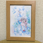 原画・アメルとチロの水あそび♪