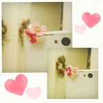 【送料込♪】お花のスマホピアス♡