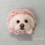 〈cocomizuさま専用オーダー作品マルチーズさんのブローチ   羊毛フェルト  〉