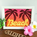 ハワイアンキルト《Sunset sky and Beach🌴》フレーム入り  