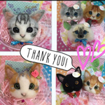 オーダー猫にゃんこ羊毛フェルトストラップ