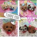 オーダー犬わんこ羊毛フェルトストラップ