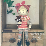 乙女チック＊リボンカチューシャのピンクなブチ猫さん