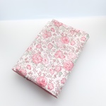 LIBERTY　 Felicite　フェリシテ　J16A　チェリーピンク　&　カラーリネン　文庫本サイズ　ブックカバー
