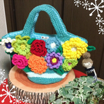 麻ひも お花マルシェバッグ
