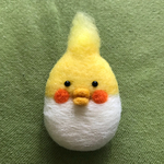 平べったいオカメさんブローチ