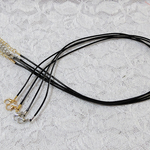 ネックレス用　ワックスコード　ブラック　４本セット　４５cm　1.5mm