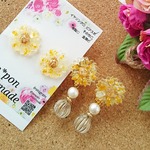 ひまわり風ピアス/イヤリング