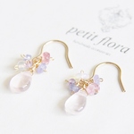 14kgf-ピンク紫陽花　ピアス