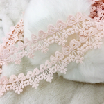 ＊再入荷＊1m 可愛い リボン&花模様 レースブレード ピンク BK180512 ハンドメイド 手芸 素材 材料 DIY