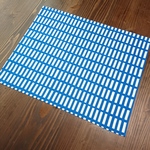 ～40cm×60cm【サイズオーダー】ランチョンマット(格子(濃いブルー))