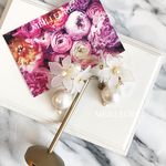 *Brilliant*white.flower bijou コットンパール ピアス/イヤリング ウェディング