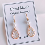 新作♡しずくパールピアス♡ レジンピアス✳︎